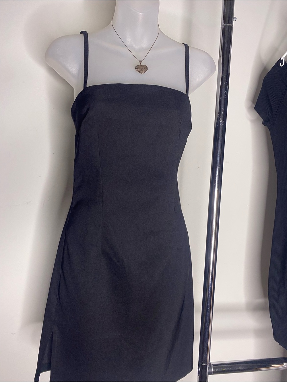 Vintage LA Belle made in USA size 3 Classic Black Spaghetti Strap Dress